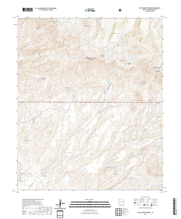 Rattlesnake Spring, AZ — USGS 7.5-minute topo (2021)