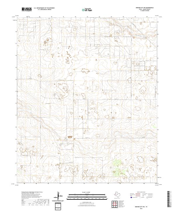 Denver City SW, TX — USGS 7.5-minute topo (2022)