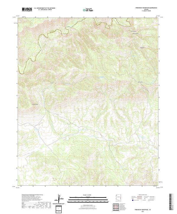 Freezeout Mountain, AZ — USGS 7.5-minute topo (2021)