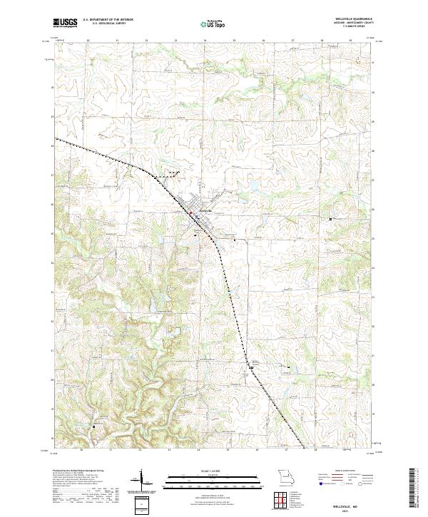 Wellsville, MO — USGS 7.5-minute topo (2021)