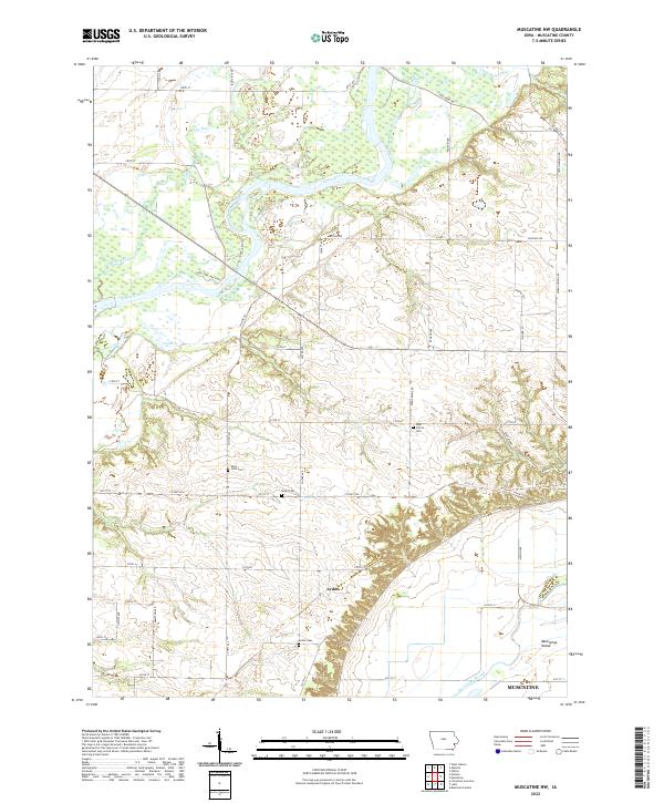 Muscatine NW, IA — USGS 7.5-minute topo (2022)