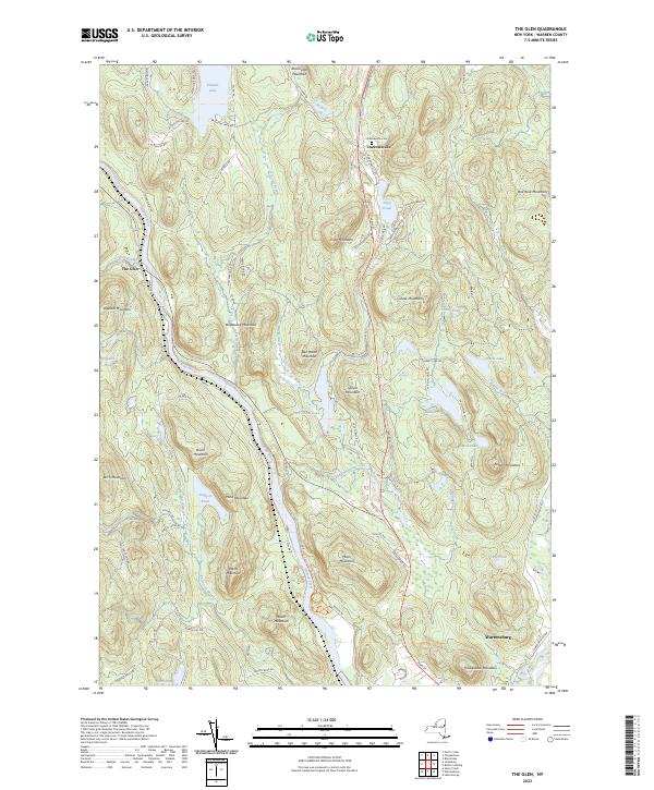 The Glen, NY — USGS 7.5-minute topo (2023)