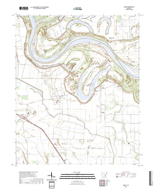 Cades, AR — USGS 7.5-minute topo (2024)