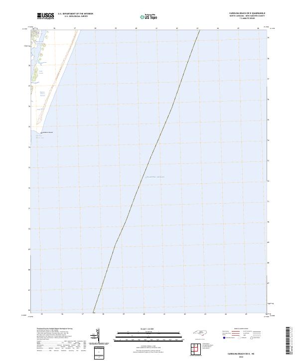 Carolina Beach OE E, NC — USGS 7.5-minute topo (2022)