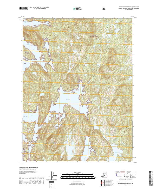 Dixon Entrance D-1 SW, AK — USGS 7.5-minute topo (2021)