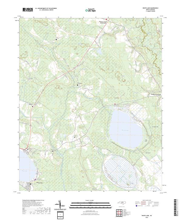 White Lake, NC — USGS 7.5-minute topo (2022)