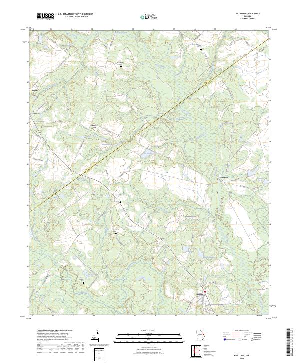 Hilltonia, GA — USGS 7.5-minute topo (2024)