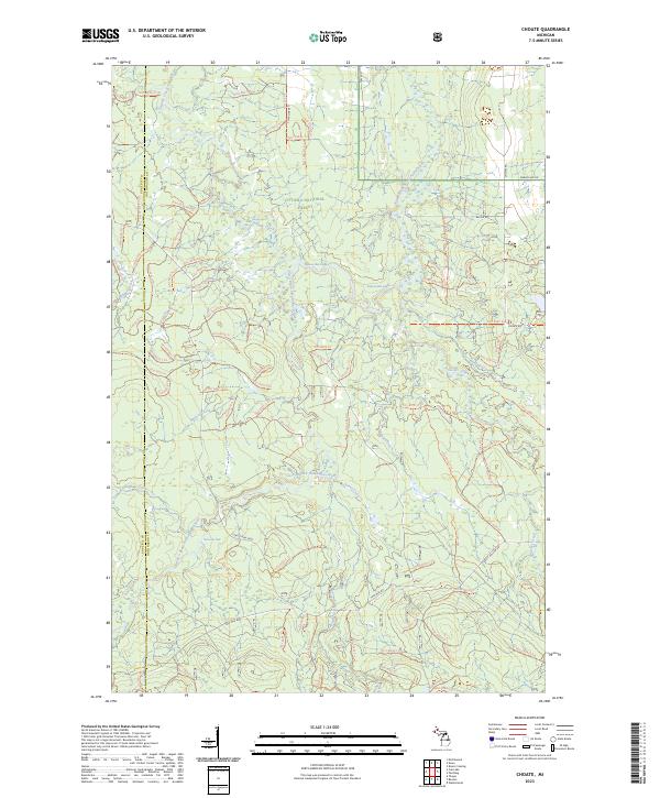 Choate, MI — USGS 7.5-minute topo (2023)