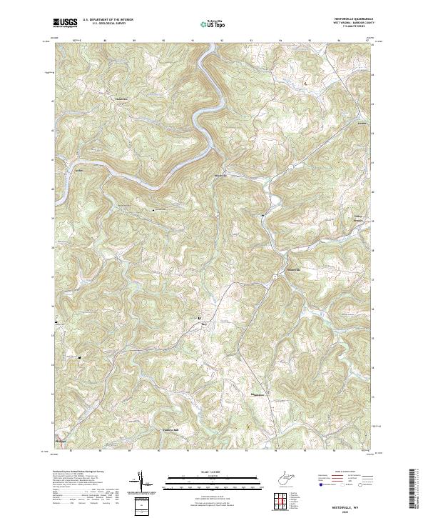 Nestorville, WV — USGS 7.5-minute topo (2023)