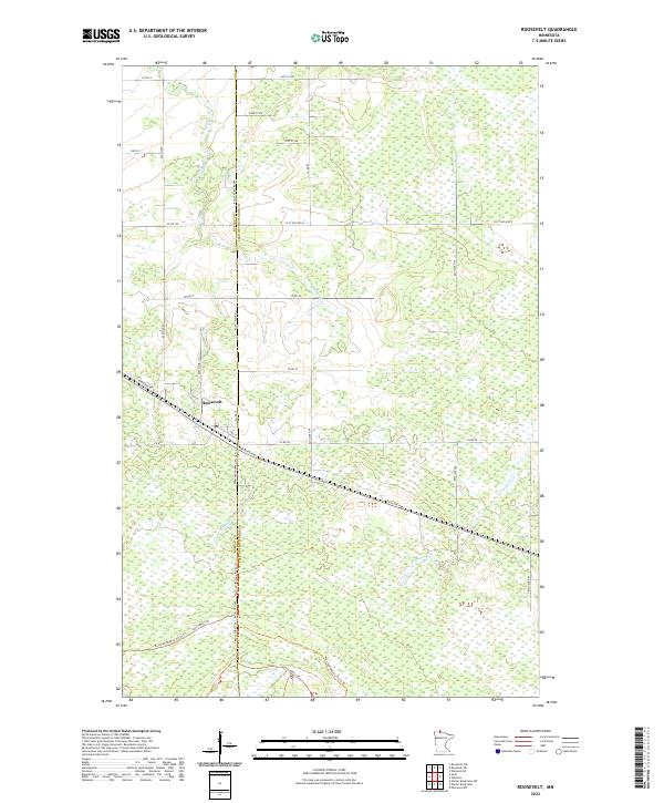 Roosevelt, MN — USGS 7.5-minute topo (2022)