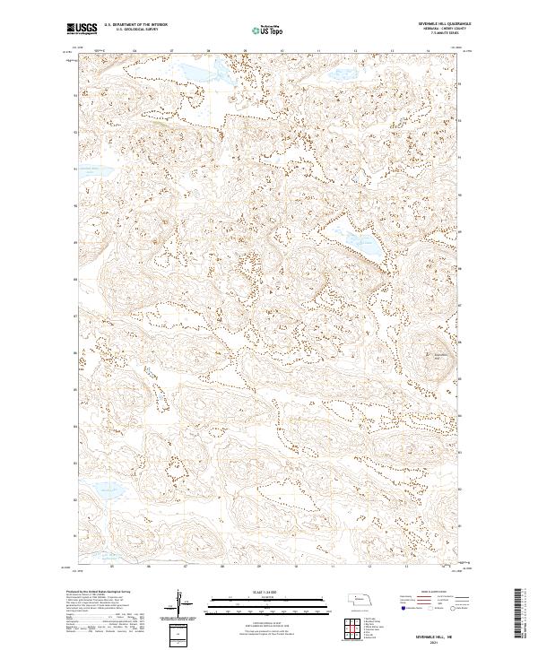 Sevenmile Hill, NE — USGS 7.5-minute topo (2021)