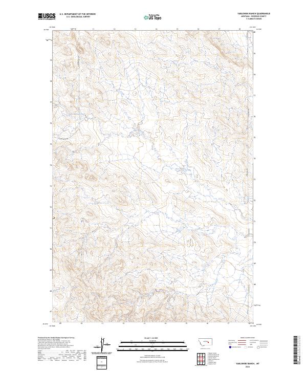 Yablonski Ranch, MT — USGS 7.5-minute topo (2024)