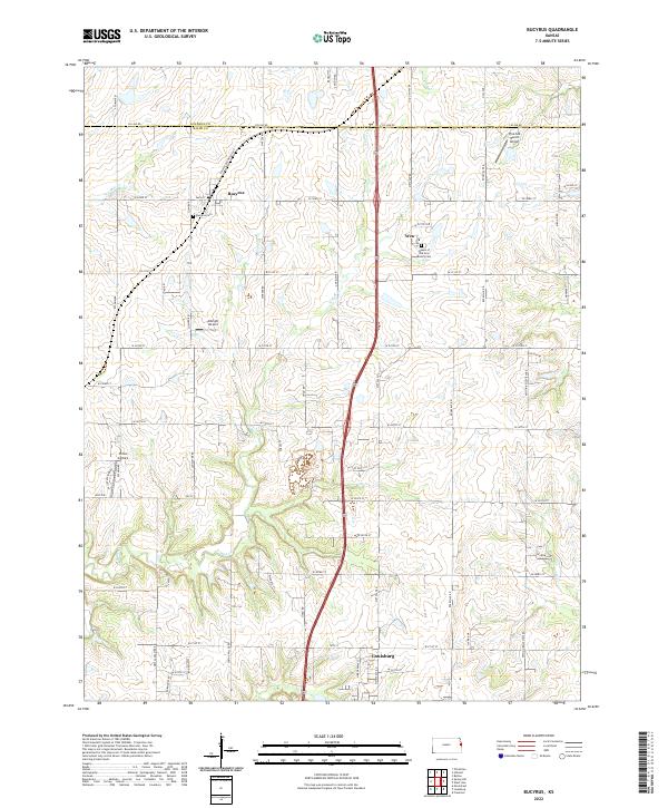 Bucyrus, KS — USGS 7.5-minute topo (2022)