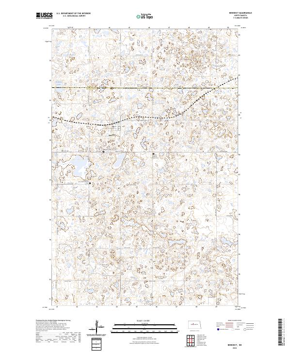 Benedict, ND — USGS 7.5-minute topo (2024)