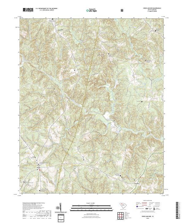 Cross Anchor, SC — USGS 7.5-minute topo (2024)