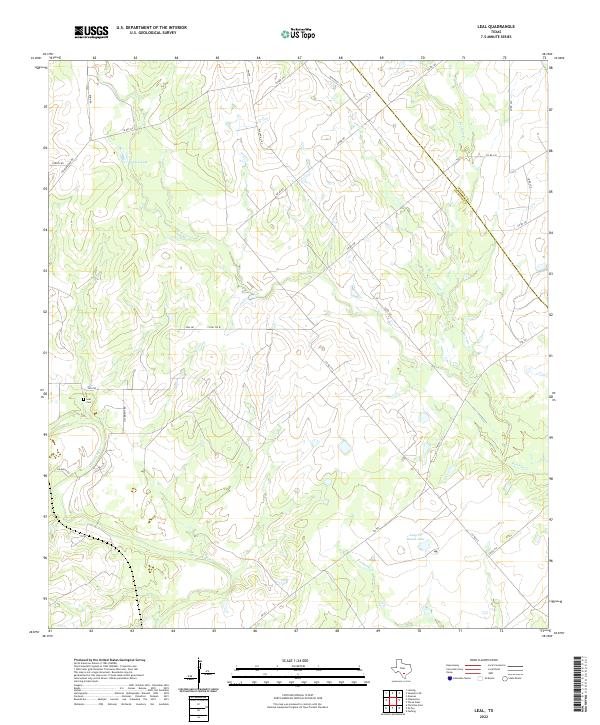 Leal, TX — USGS 7.5-minute topo (2022)