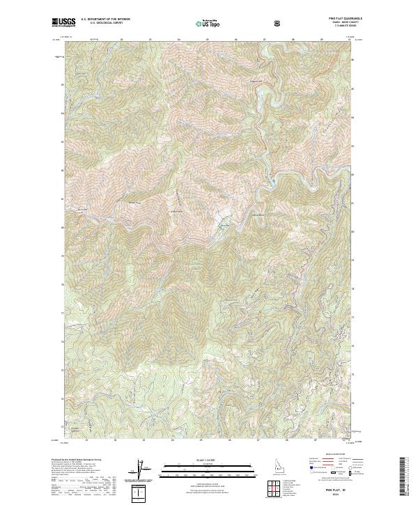Pine Flat, ID — USGS 7.5-minute topo (2024)