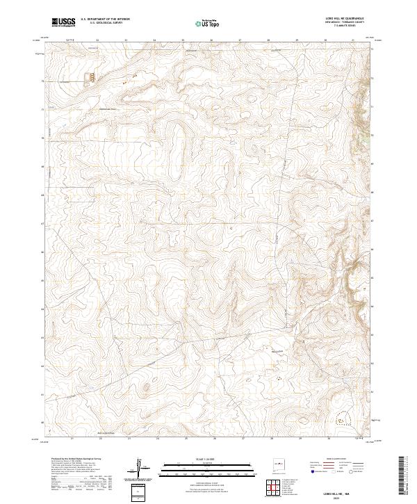 Lobo Hill NE, NM — USGS 7.5-minute topo (2023)