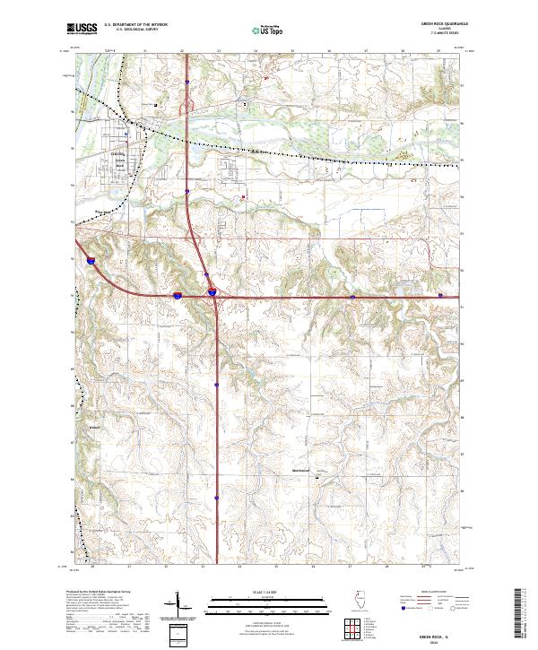 Green Rock, IL — USGS 7.5-minute topo (2024)