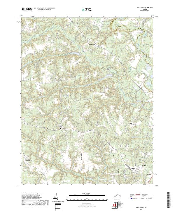 Beulahville, VA — USGS 7.5-minute topo (2022)