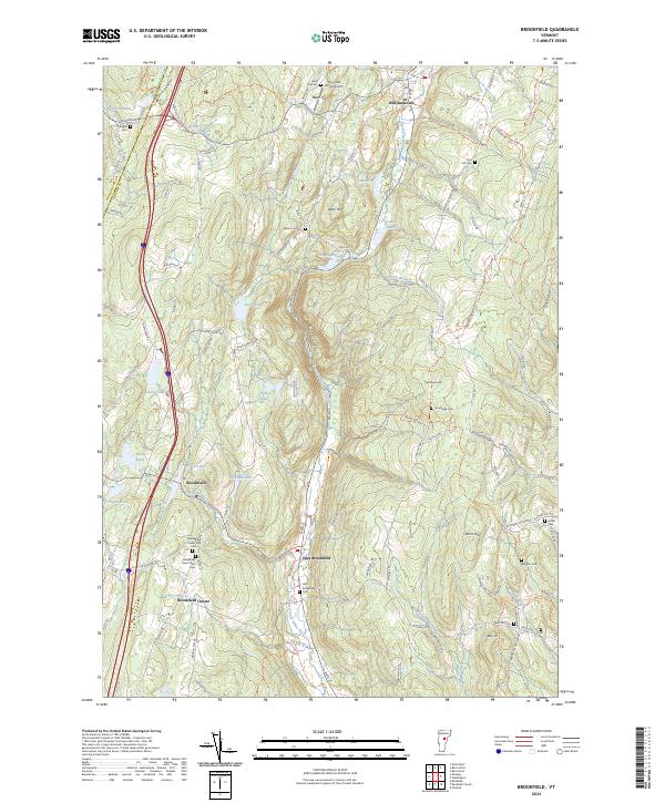 Brookfield, VT — USGS 7.5-minute topo (2024)
