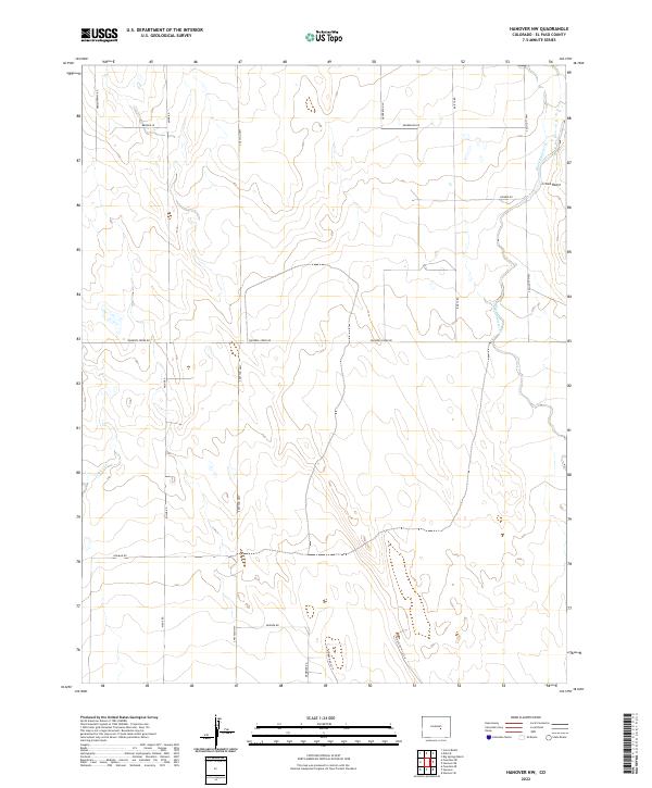 Hanover NW, CO — USGS 7.5-minute topo (2022)