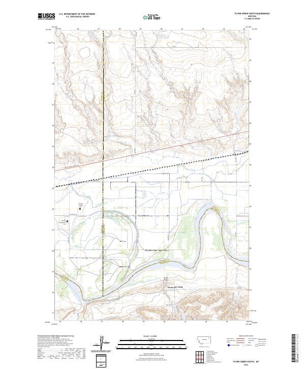 Flynn Creek South, MT — USGS 7.5-minute topo (2024)