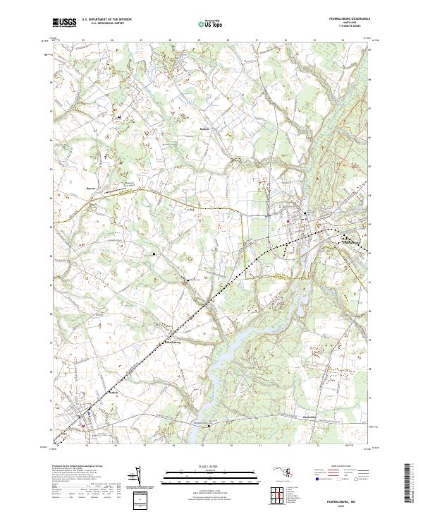 Federalsburg, MD — USGS 7.5-minute topo (2023)