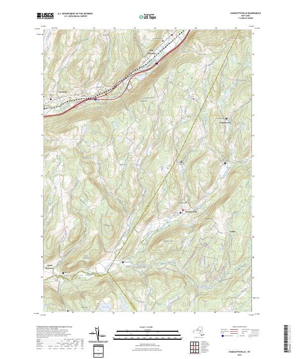 Charlotteville, NY — USGS 7.5-minute topo (2023)