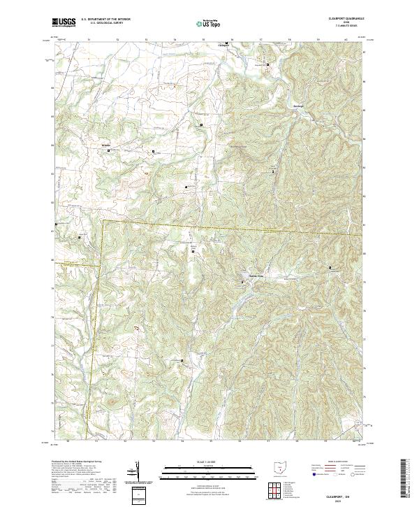 Clearport, OH — USGS 7.5-minute topo (2023)
