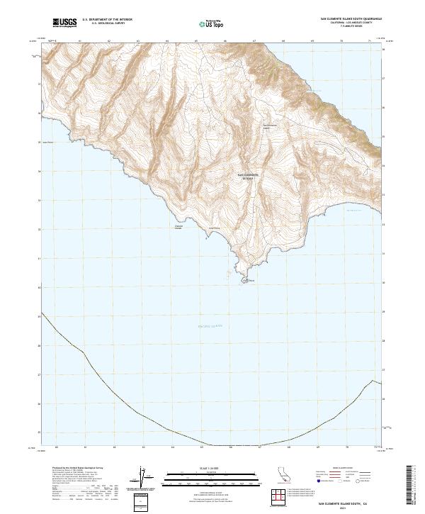 San Clemente Island South, CA — USGS 7.5-minute topo (2021)