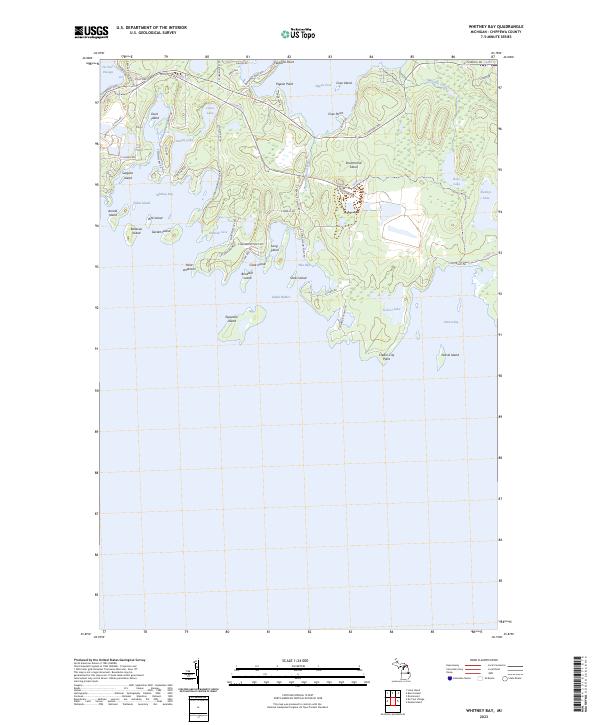 Whitney Bay, MI — USGS 7.5-minute topo (2023)