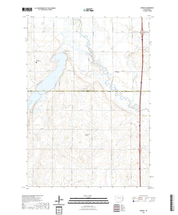 Medary, SD — USGS 7.5-minute topo (2021)