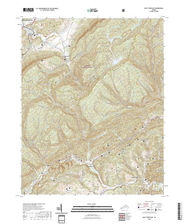 East Stone Gap, VA — USGS 7.5-minute topo (2022)