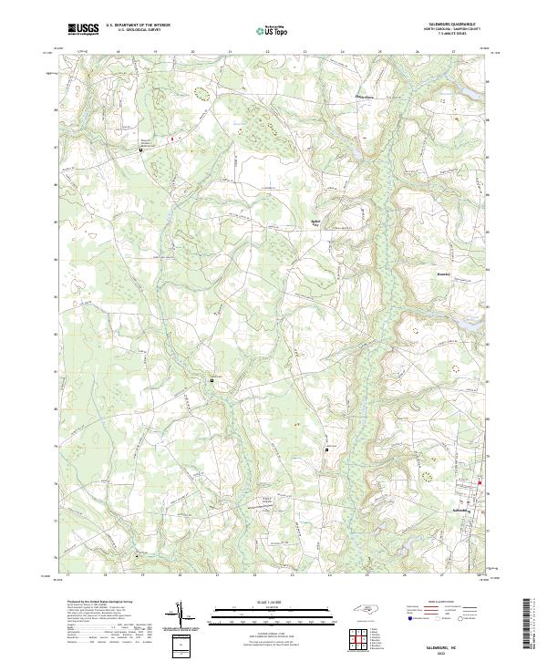 Salemburg, NC — USGS 7.5-minute topo (2022)