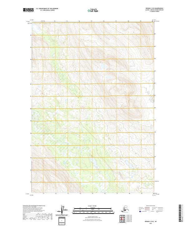 Kodiak C-5 SE, AK — USGS 7.5-minute topo (2021)