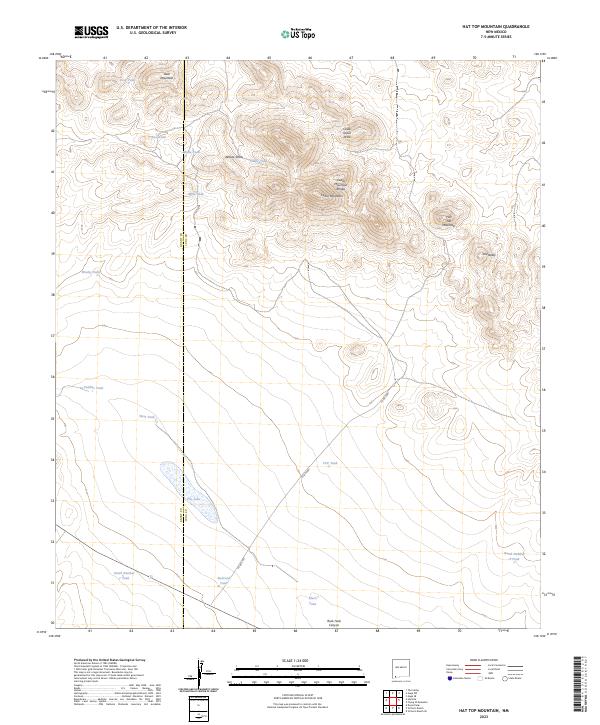 Hat Top Mountain, NM — USGS 7.5-minute topo (2023)