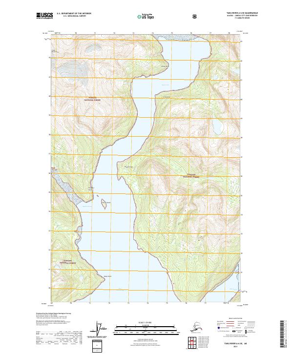 Taku River A-6 SE, AK — USGS 7.5-minute topo (2021)