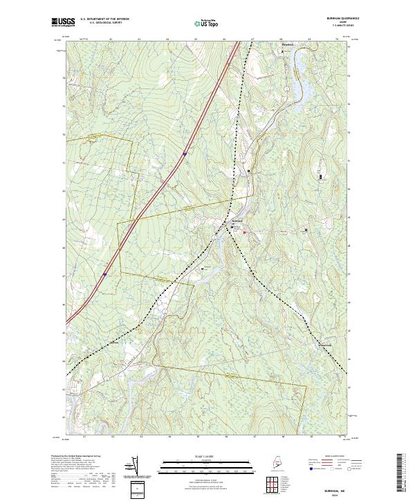 Burnham, ME — USGS 7.5-minute topo (2024)