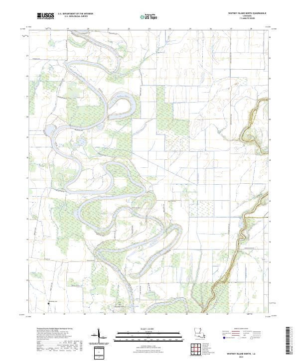 Whitney Island North, LA — USGS 7.5-minute topo (2024)