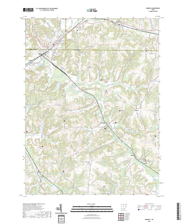 Minerva, OH — USGS 7.5-minute topo (2023)