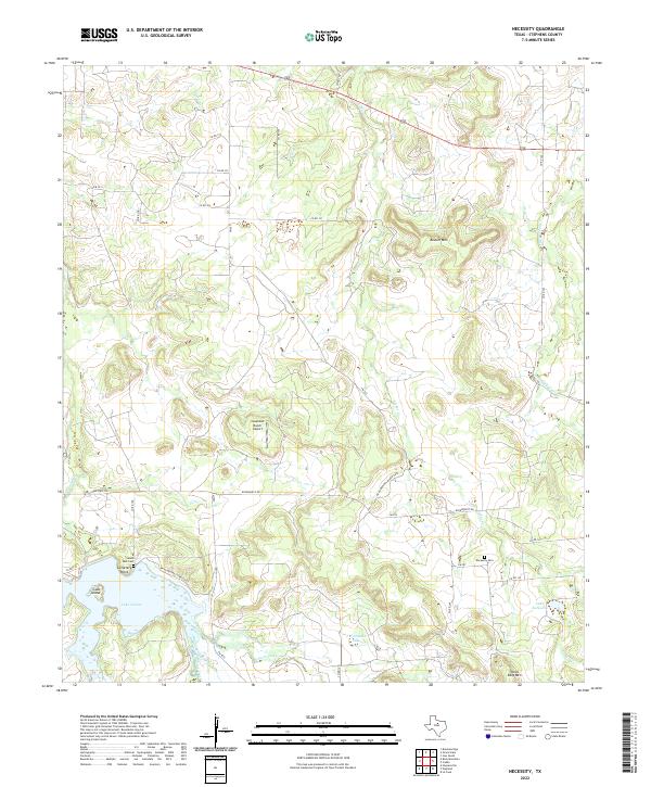 Necessity, TX — USGS 7.5-minute topo (2022)