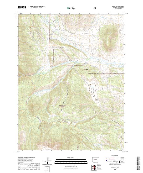 Jones Hill, CO — USGS 7.5-minute topo (2022)