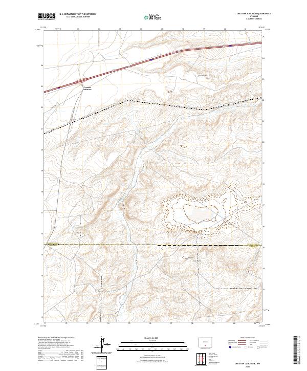 Creston Junction, WY — USGS 7.5-minute topo (2021)