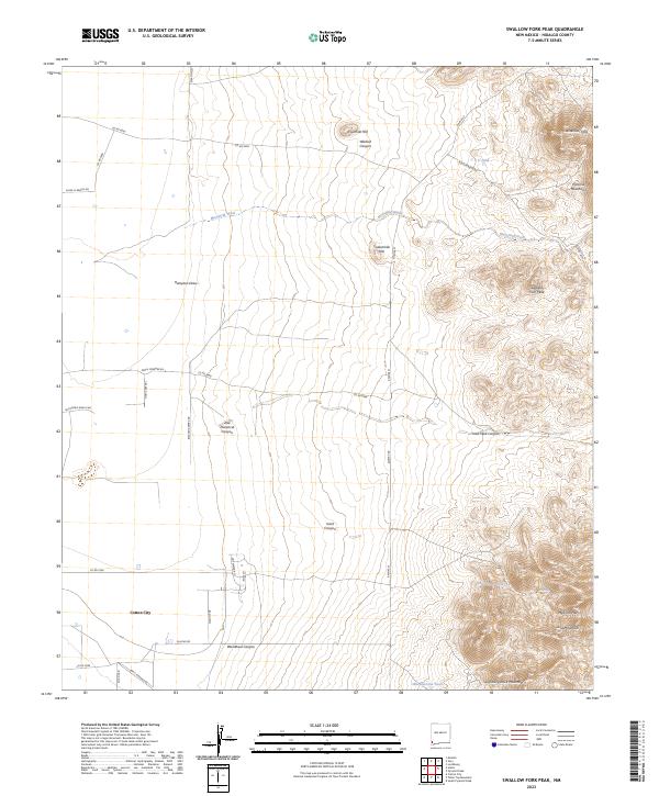 Swallow Fork Peak, NM — USGS 7.5-minute topo (2023)
