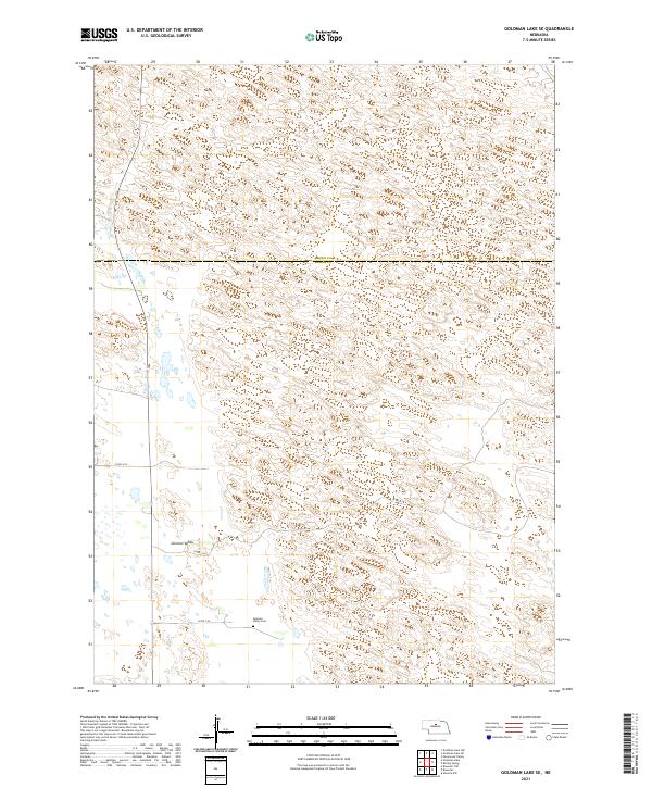 Goldman Lake SE, NE — USGS 7.5-minute topo (2021)