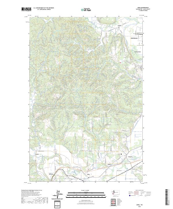 Adna, WA — USGS 7.5-minute topo (2023)