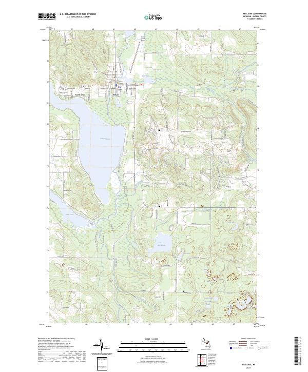 Bellaire, MI — USGS 7.5-minute topo (2023)