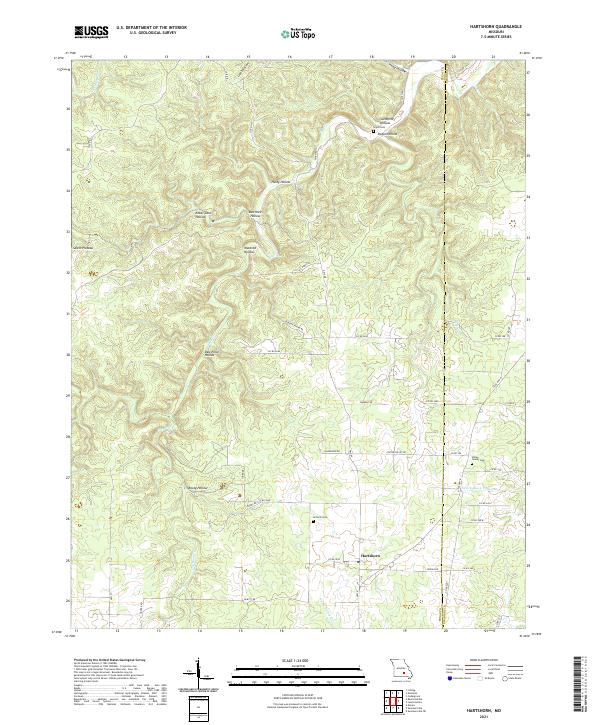 Hartshorn, MO — USGS 7.5-minute topo (2021)
