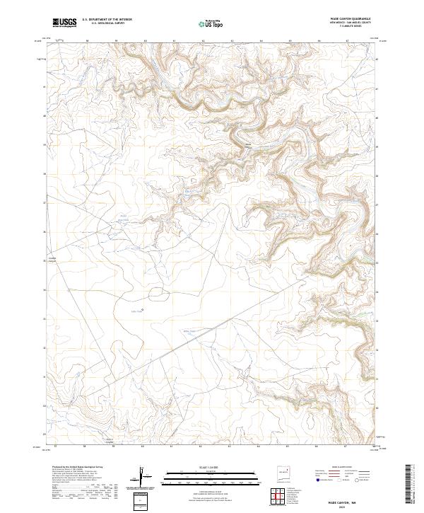 Wade Canyon, NM — USGS 7.5-minute topo (2023)